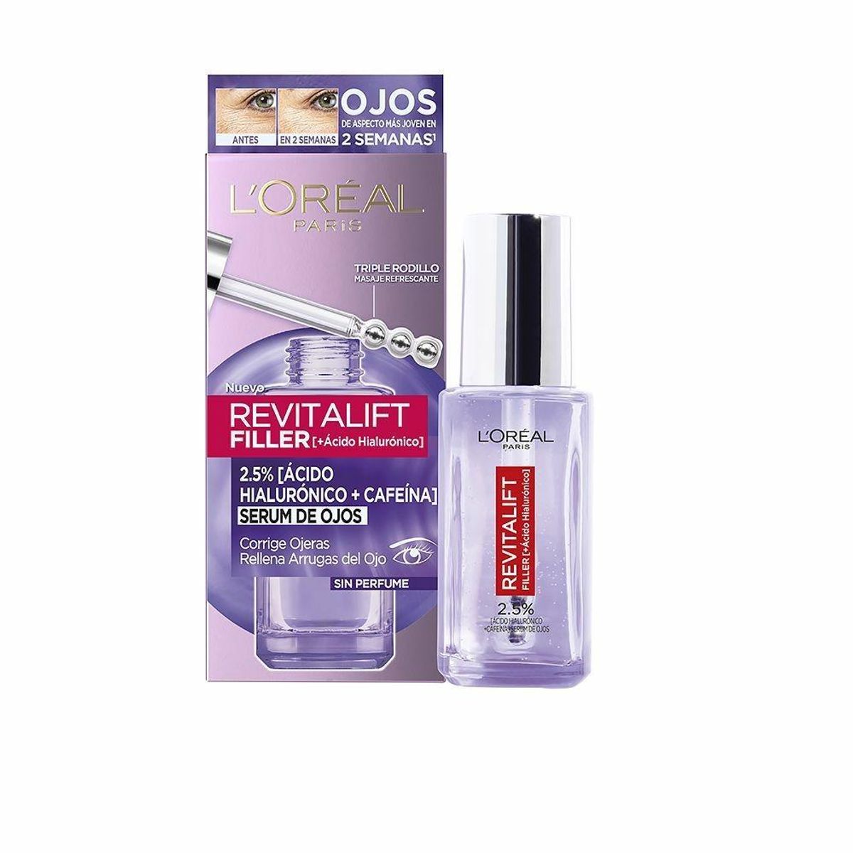 Serum til Øjenpleje L'Oreal Make Up Revitalift Filler Anti-rander Anti-rynke 20 ml