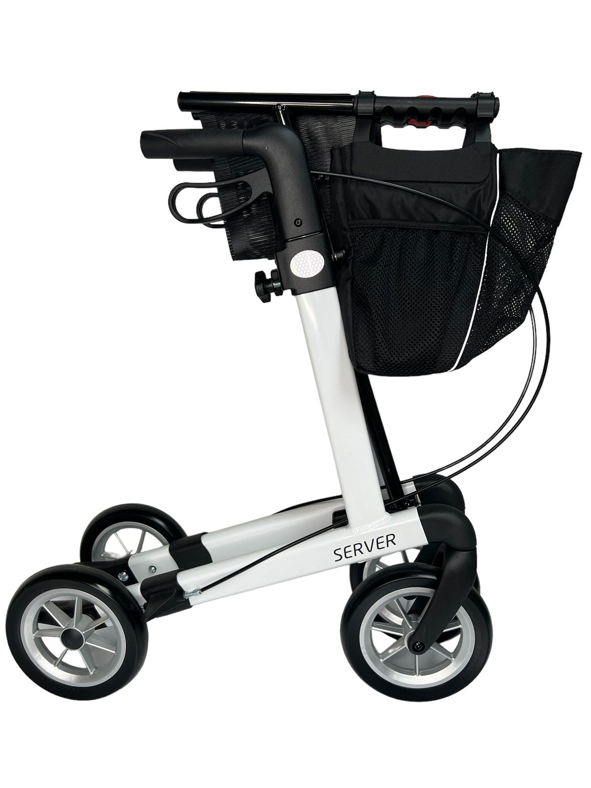 SERVER aluminium rollator - smart, let og klassisk. 6 flotte farver. Bløde pjnkterfrie hjul!