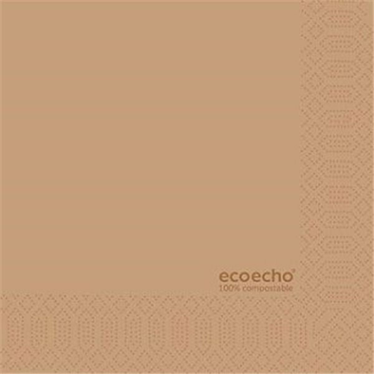 Serviet Duni Ecoecho 24x24 cm 2-lag Brun