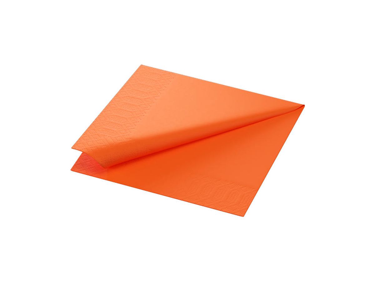 Servietter 33x33 cm 3-lags Duni Sun Orange 8x125 stk