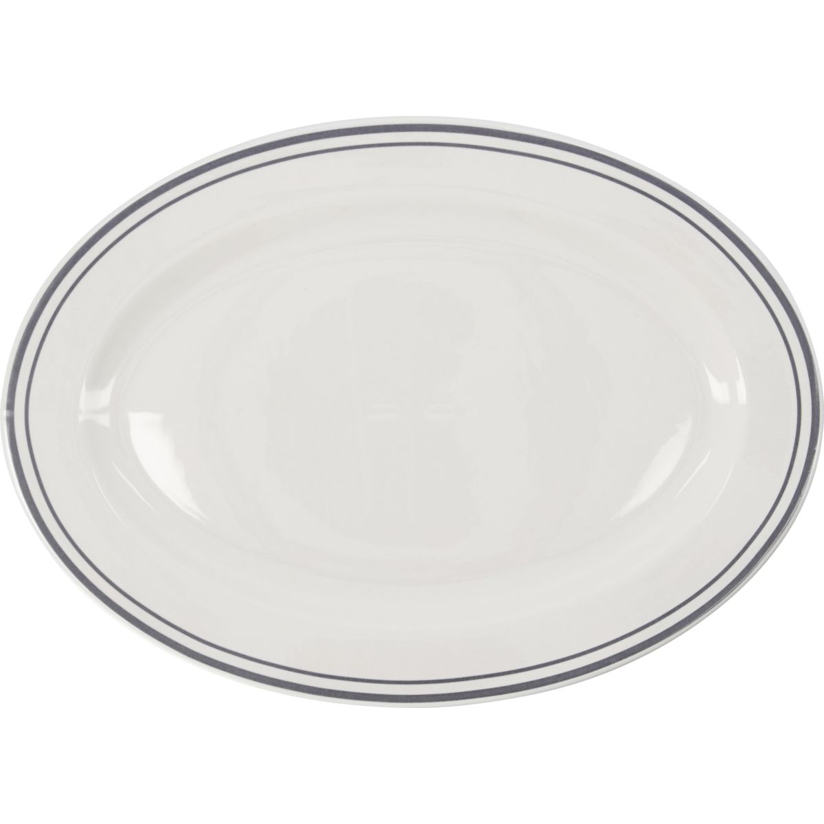 Serving dish, NVBistro, Grey - Grey / Porcelain / l: 40 cm, w: 29.5 cm