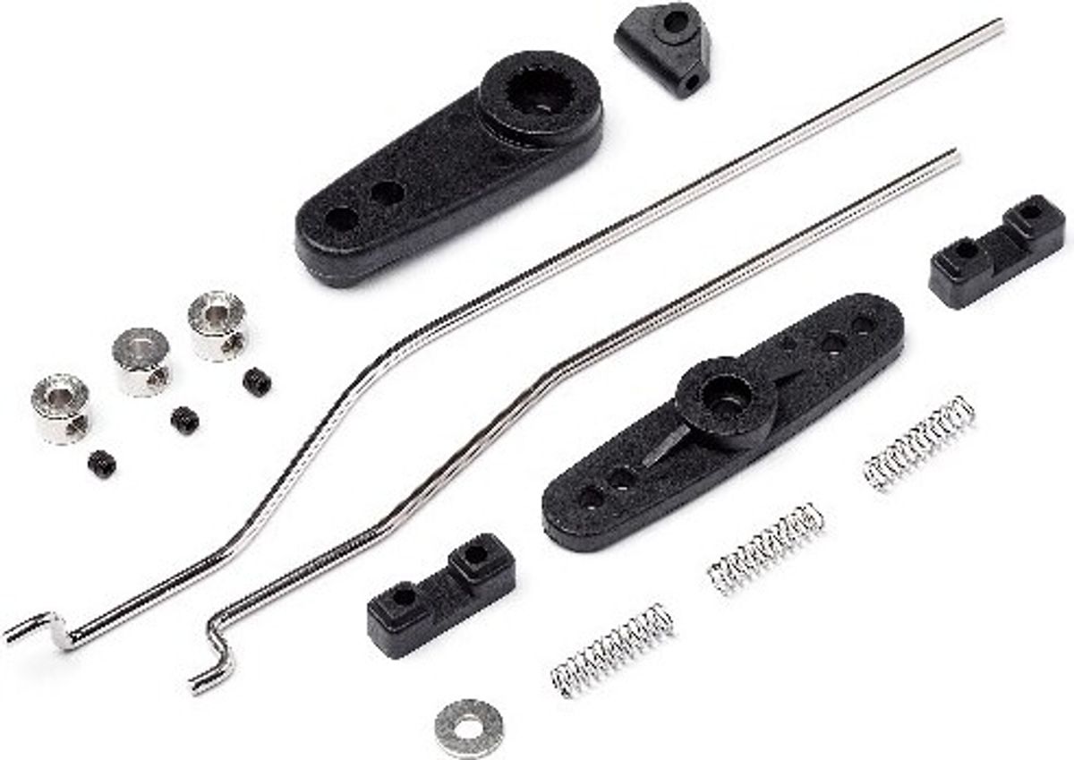 Servo Horn And Throttle Linkage Set (blackout Mt) - Mv24039 - Maverick Rc