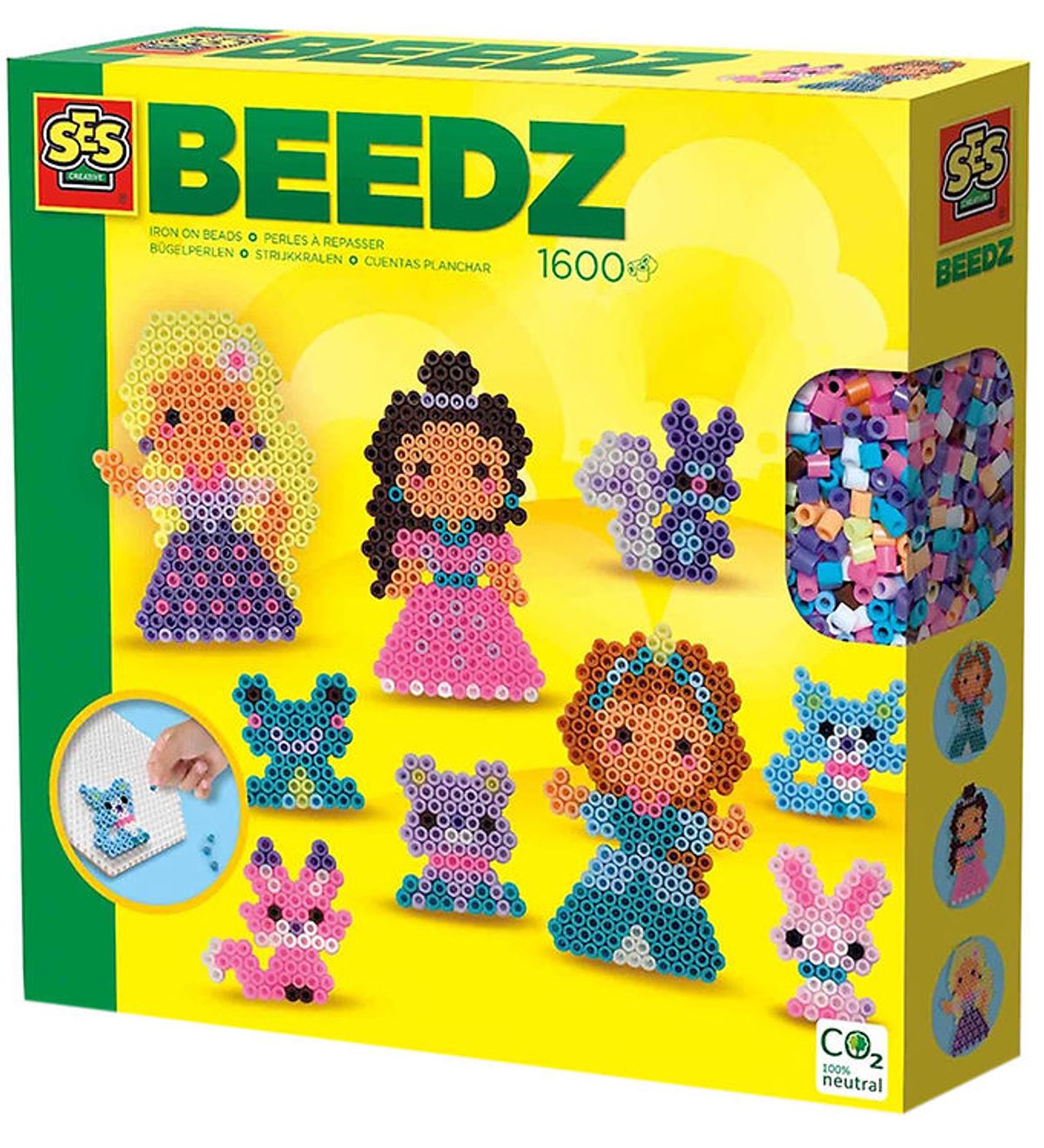 SES Creative Perler - Strygeperler - 1600 stk - Prinsesser Og Kæ