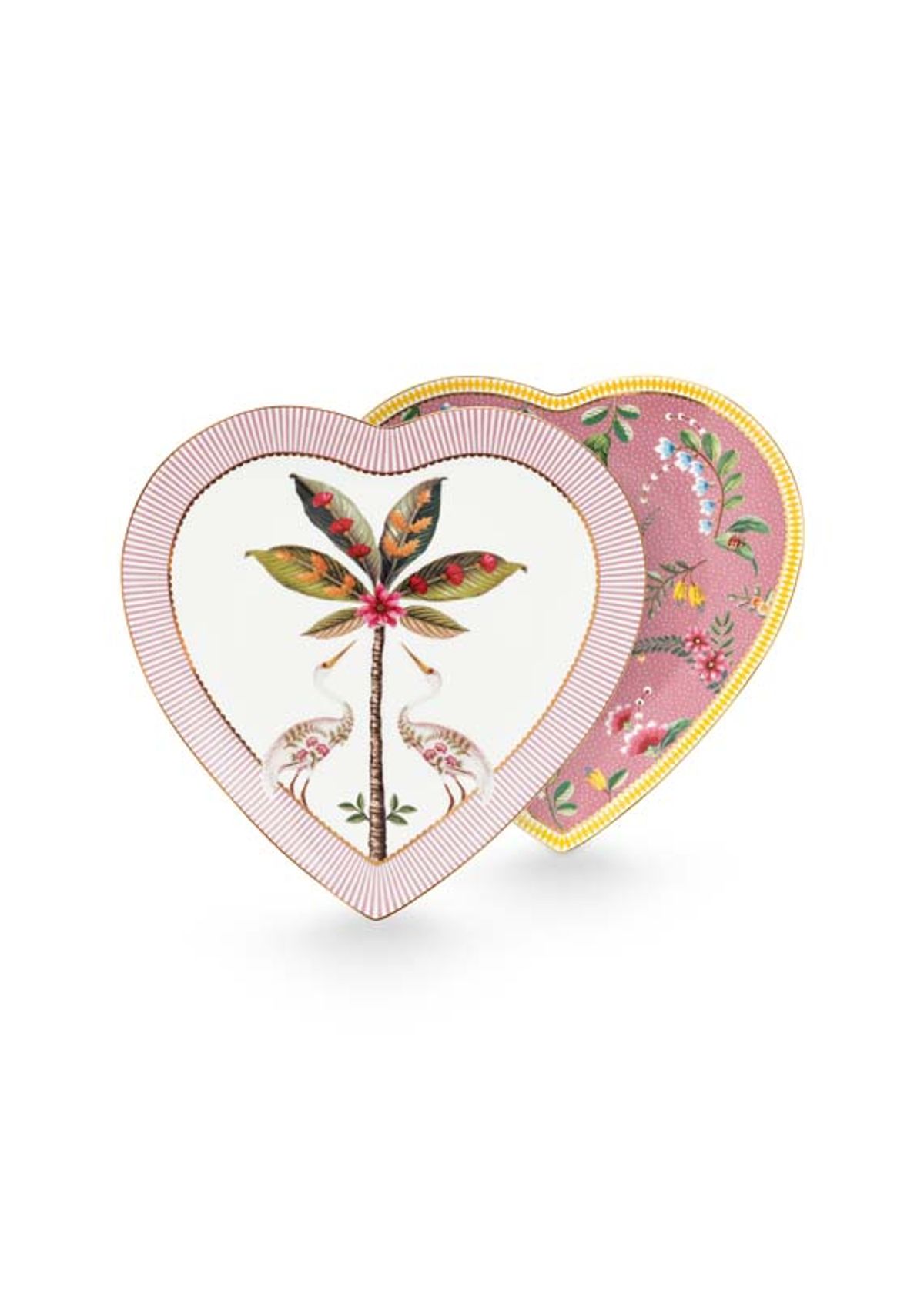 Set/2 Heart Shape Plates La Majorelle Pink 21.5cm