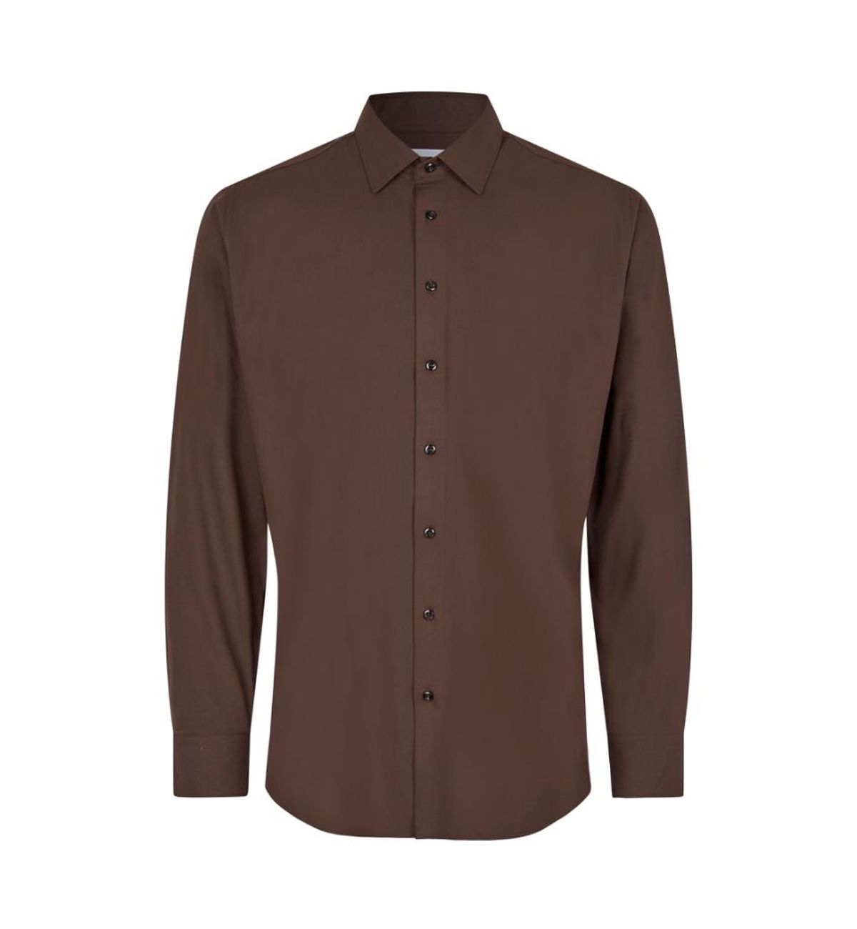 Seven Seas Hybrid Skjorte Slim Fit S51 Mocca-37/38-s