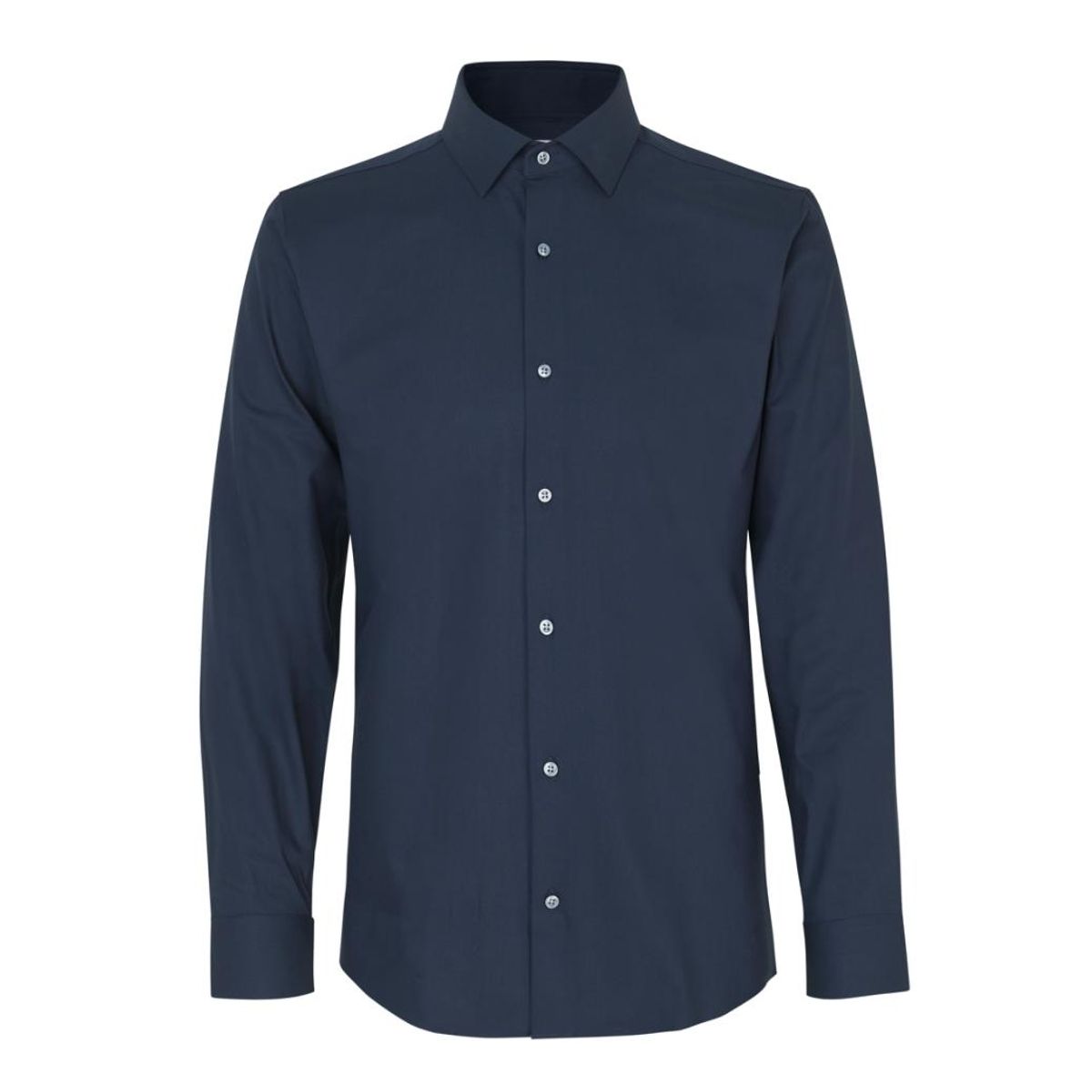 Seven Seas Hybrid Skjorte Slim Fit S51 Navy_41/42-l