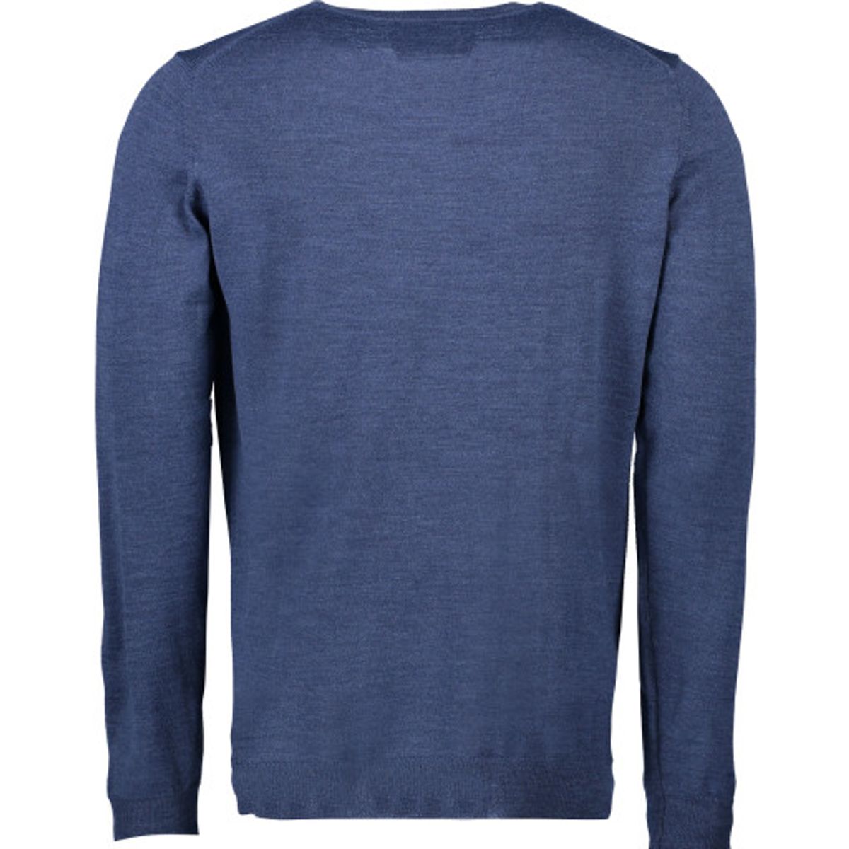 Seven Seas pullover S650, rund hals, blå melange, str. 2XL