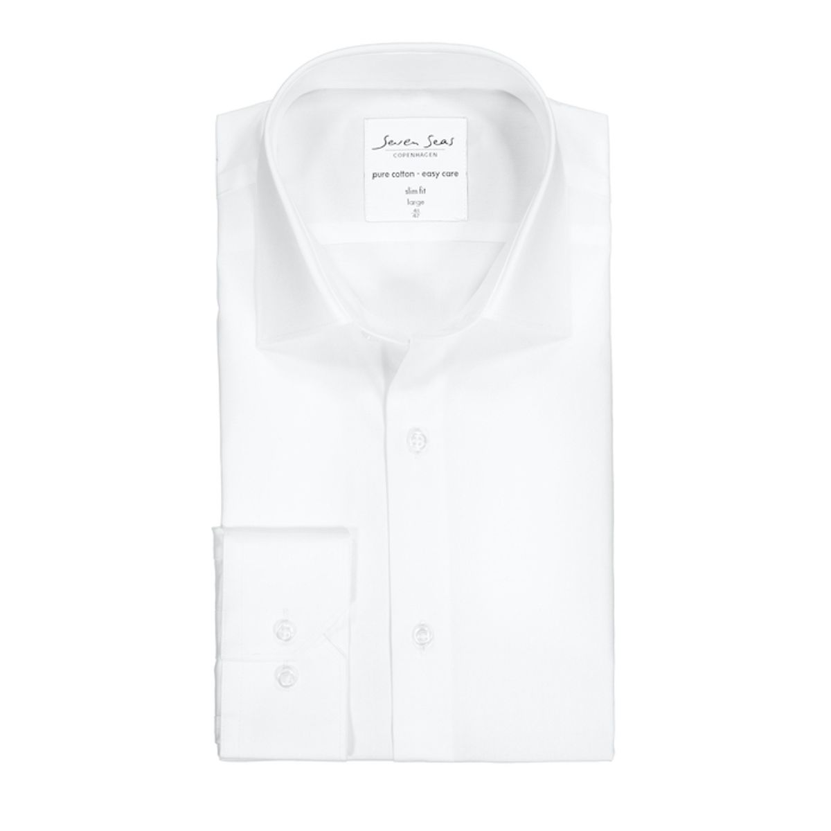 Seven Seas Skjorte Slim Fit S402 White-43 / X-large