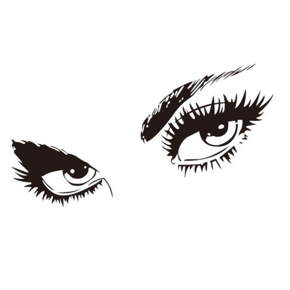 Sexy eyes wallsticker. 115x60cm