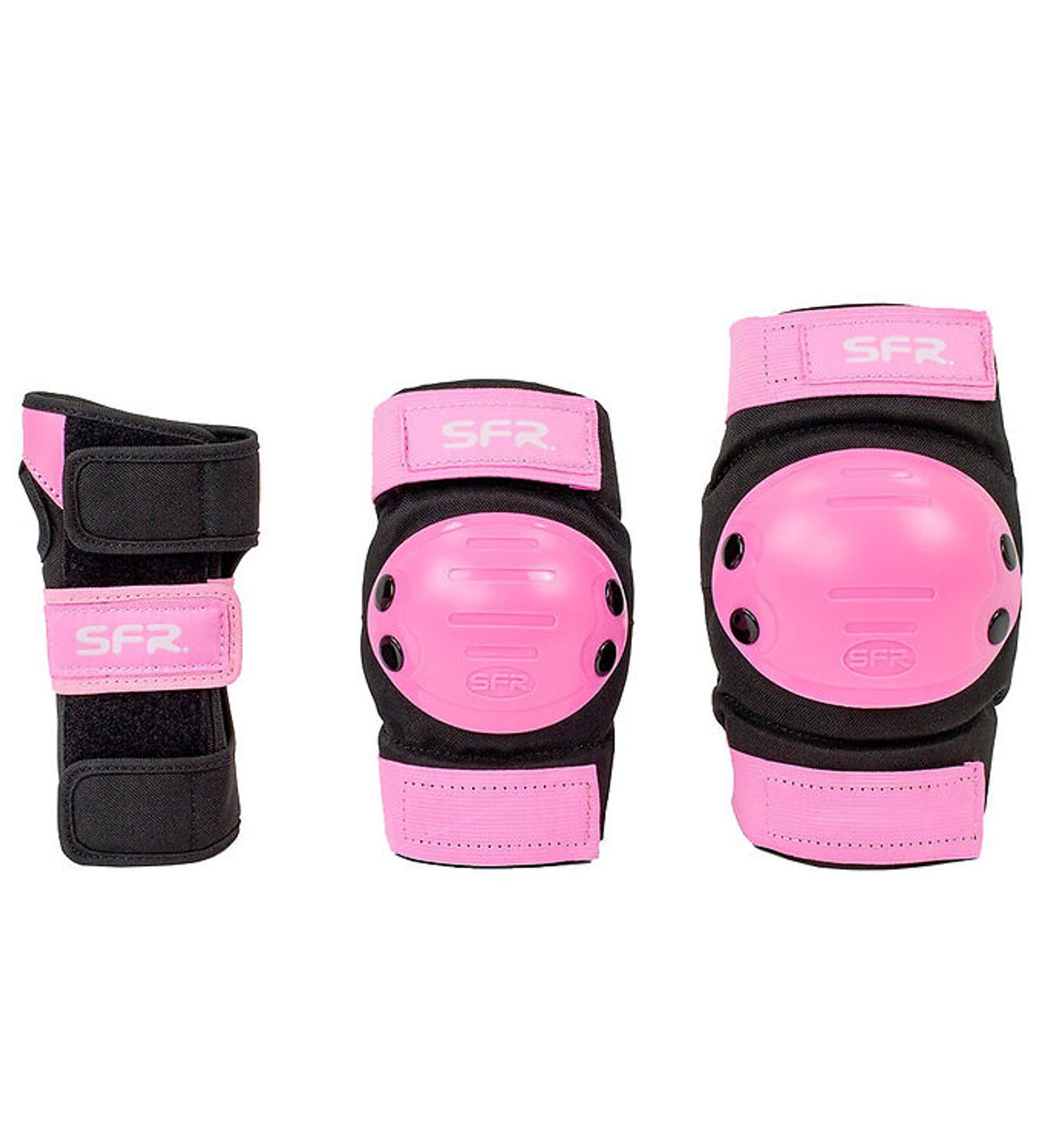 SFR Beskyttelsessæt - Youth Ramp Triple Pad Set - Sort/Pink