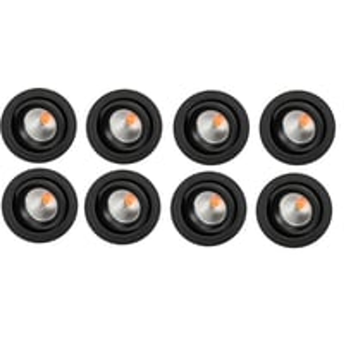 SG LED-spot, Junistar ECO Isosafe, sort, 2000-2800K, 7W, 230V, 42, 8-pak