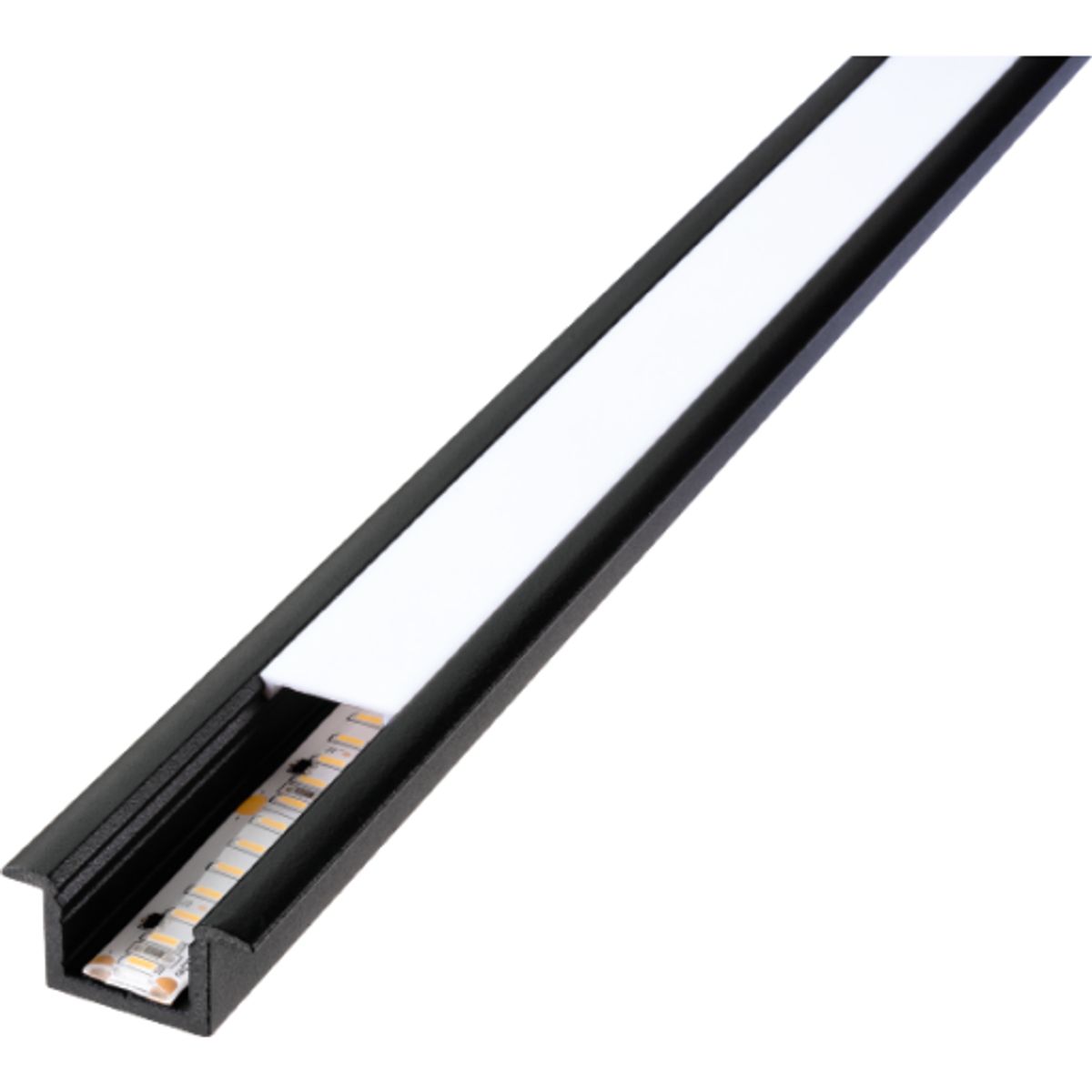 SG StripLine 1,8m LED skinne til indbyg, sort