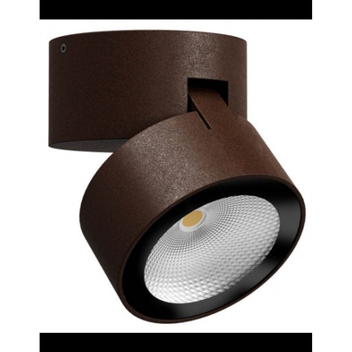 SHAFT Udendørs påbygningsspot med kip i aluminium og glas Ø9 cm 1 x 12W COB LED - Mat corten