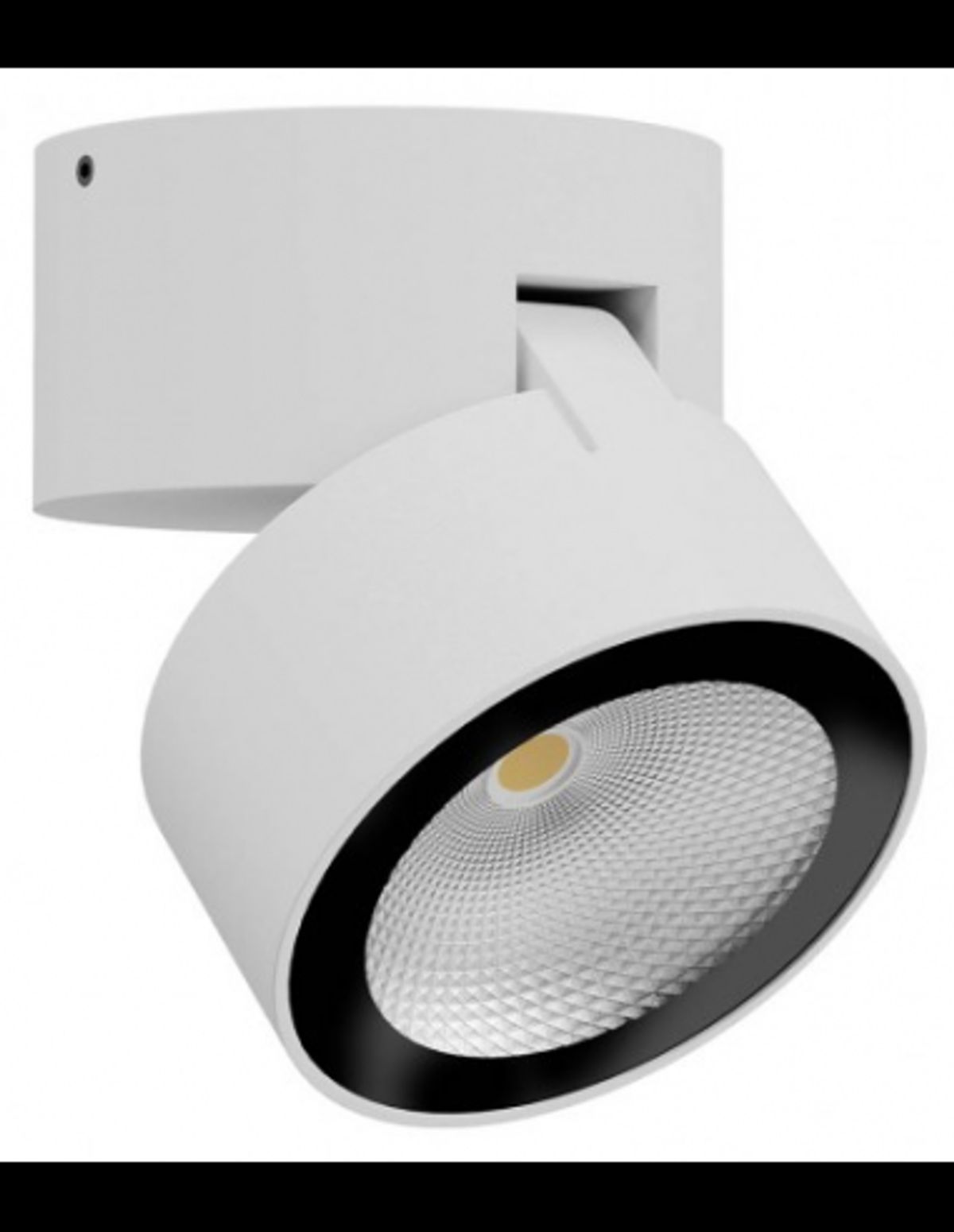 SHAFT Udendørs påbygningsspot med kip i aluminium og glas Ø9 cm 1 x 12W COB LED - Mat hvid