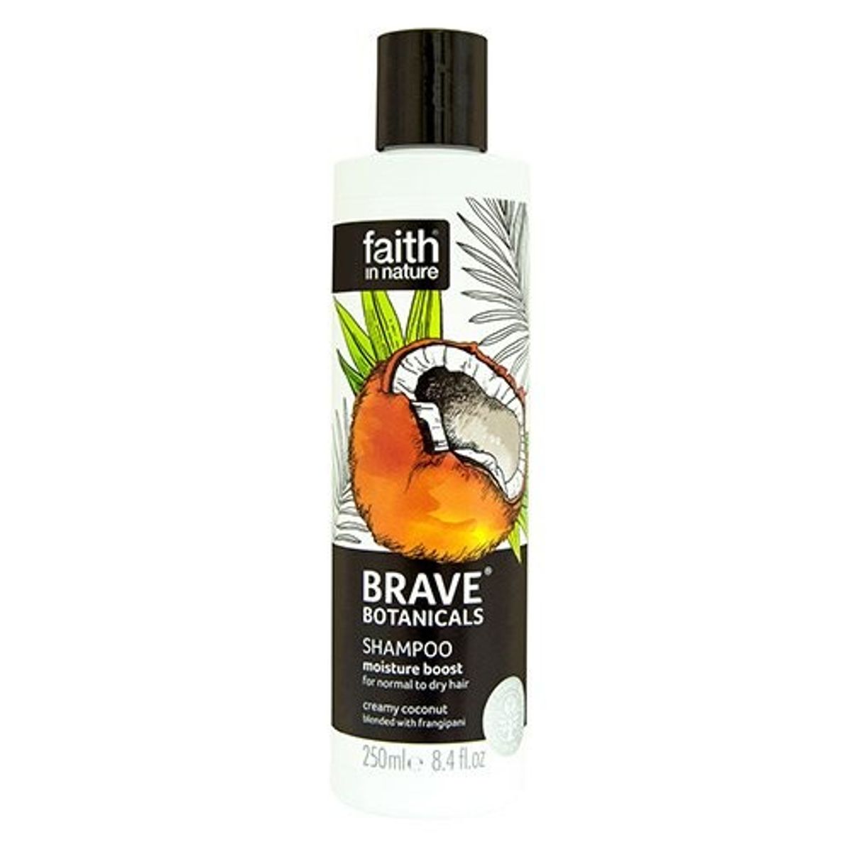 Shampoo kokos - Brave Botanicals Moisture Boost, 250 ml