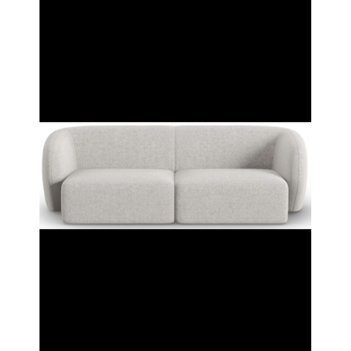 Shane 2-personers sofa i chenille B184 x D85 cm - Sølvgrå