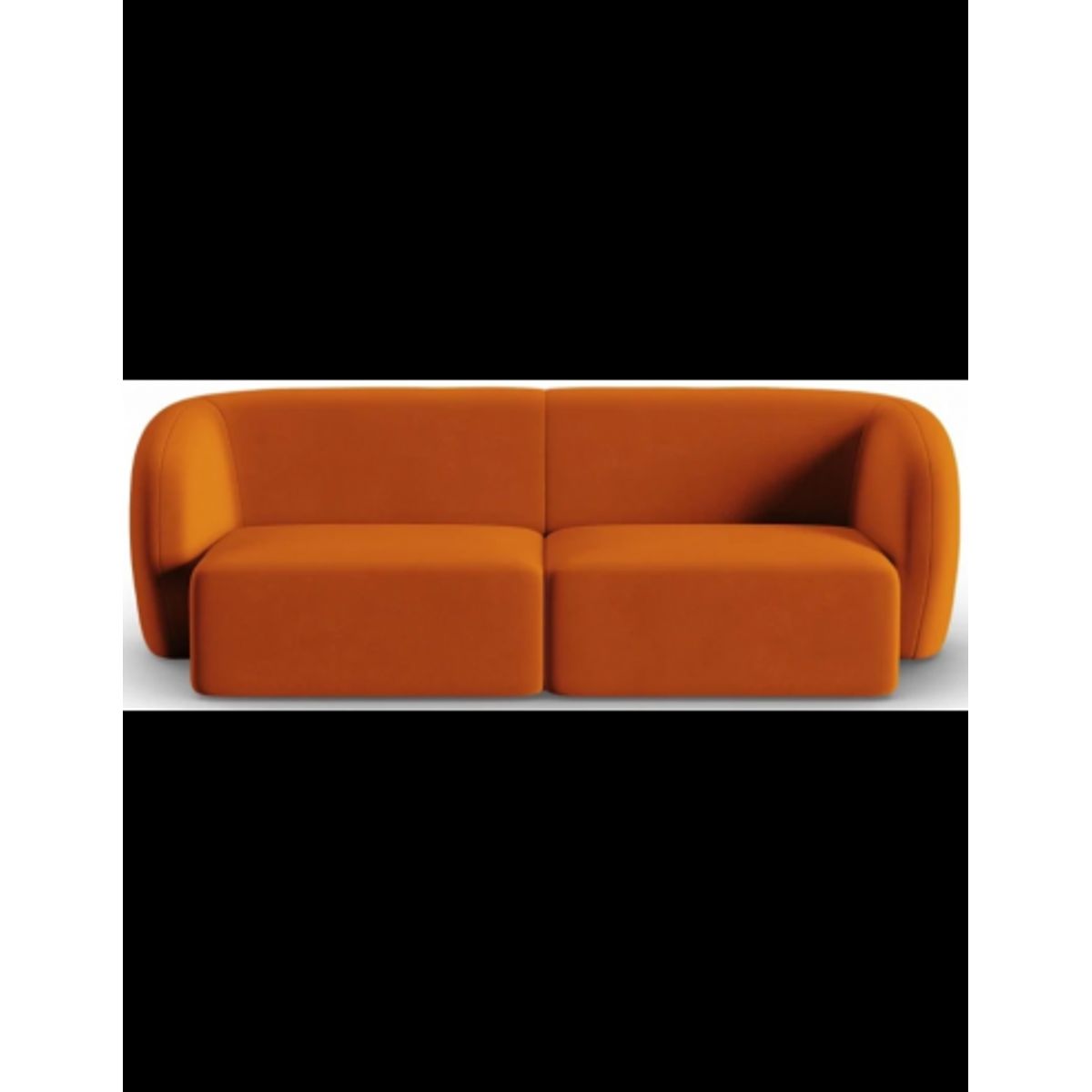 Shane 2-personers sofa i velour B184 x D85 cm - Terracotta