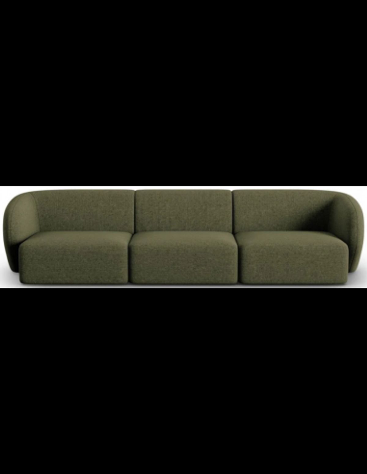 Shane 3-personers sofa i chenille B259 x D85 cm - Grøn