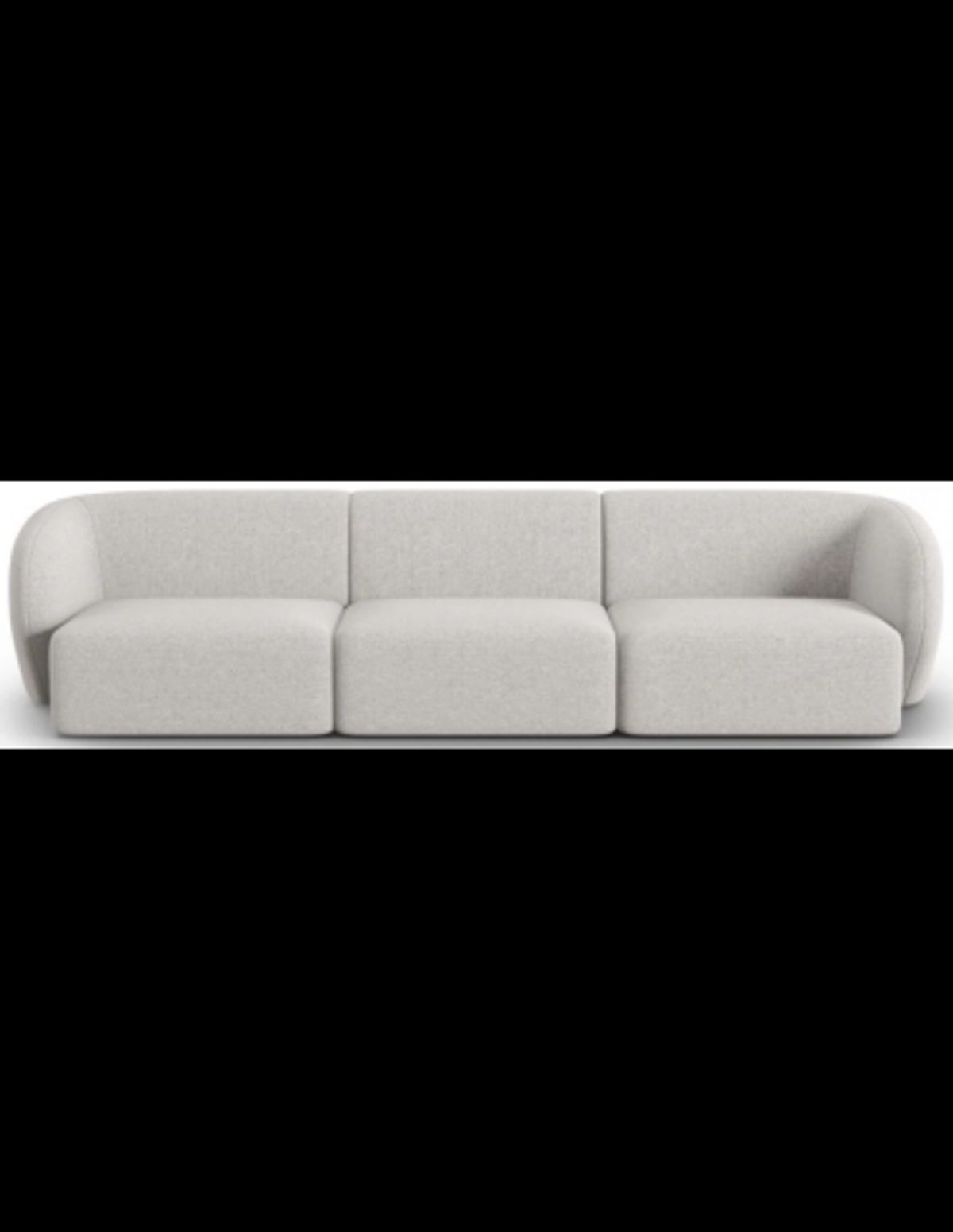 Shane 3-personers sofa i chenille B259 x D85 cm - Sølvgrå