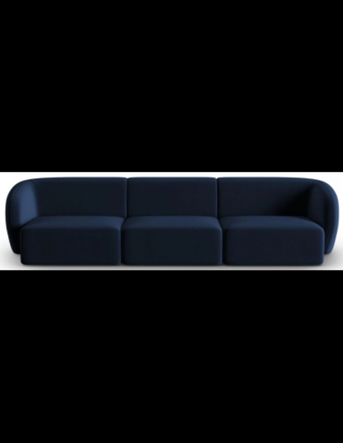 Shane 3-personers sofa i velour B259 x D85 cm - Blå