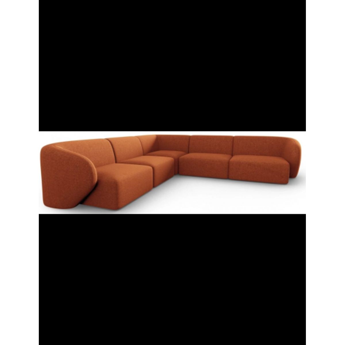 Shane Hjørnesofa i chenille B252 x D252 cm - Terracotta