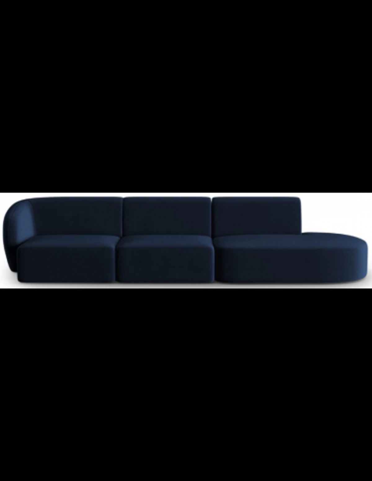 Shane højrevendt 4-personers sofa i velour B302 x D85 cm - Blå