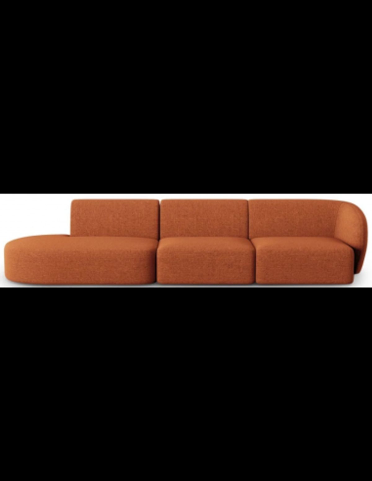 Shane venstrevendt 4-personers sofa i chenille B302 x D85 cm - Terracotta