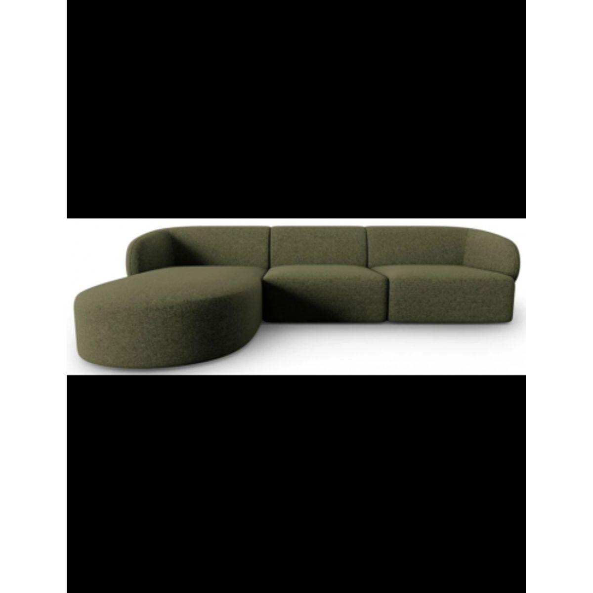 Shane venstrevendt chaiselong sofa i chenille B259 x D155 cm - Grøn