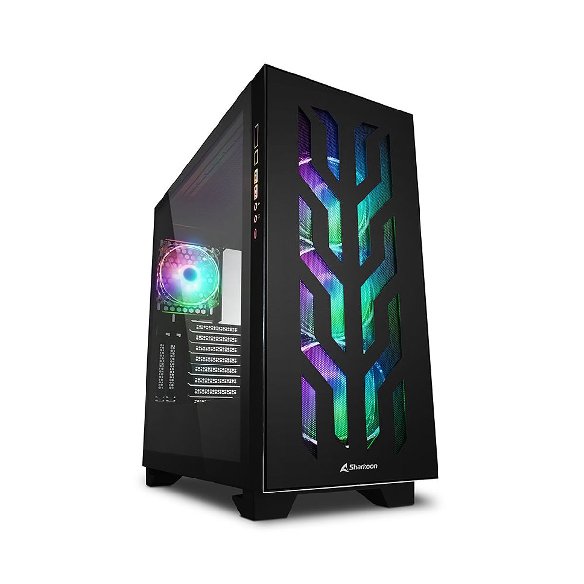 Sharkoon ELITE SHARK CA300T, big tower case (black, 2x tempered glass)