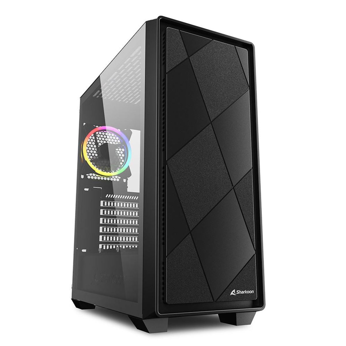 Sharkoon VS8 RGB , tower case (black, tempered glass)