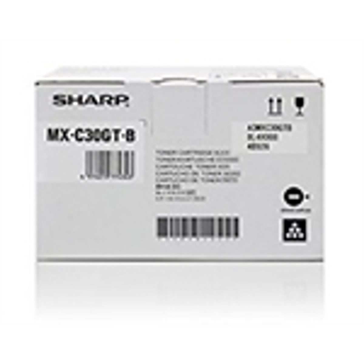 SHARP MX-C30GTB Sort Lasertoner Original