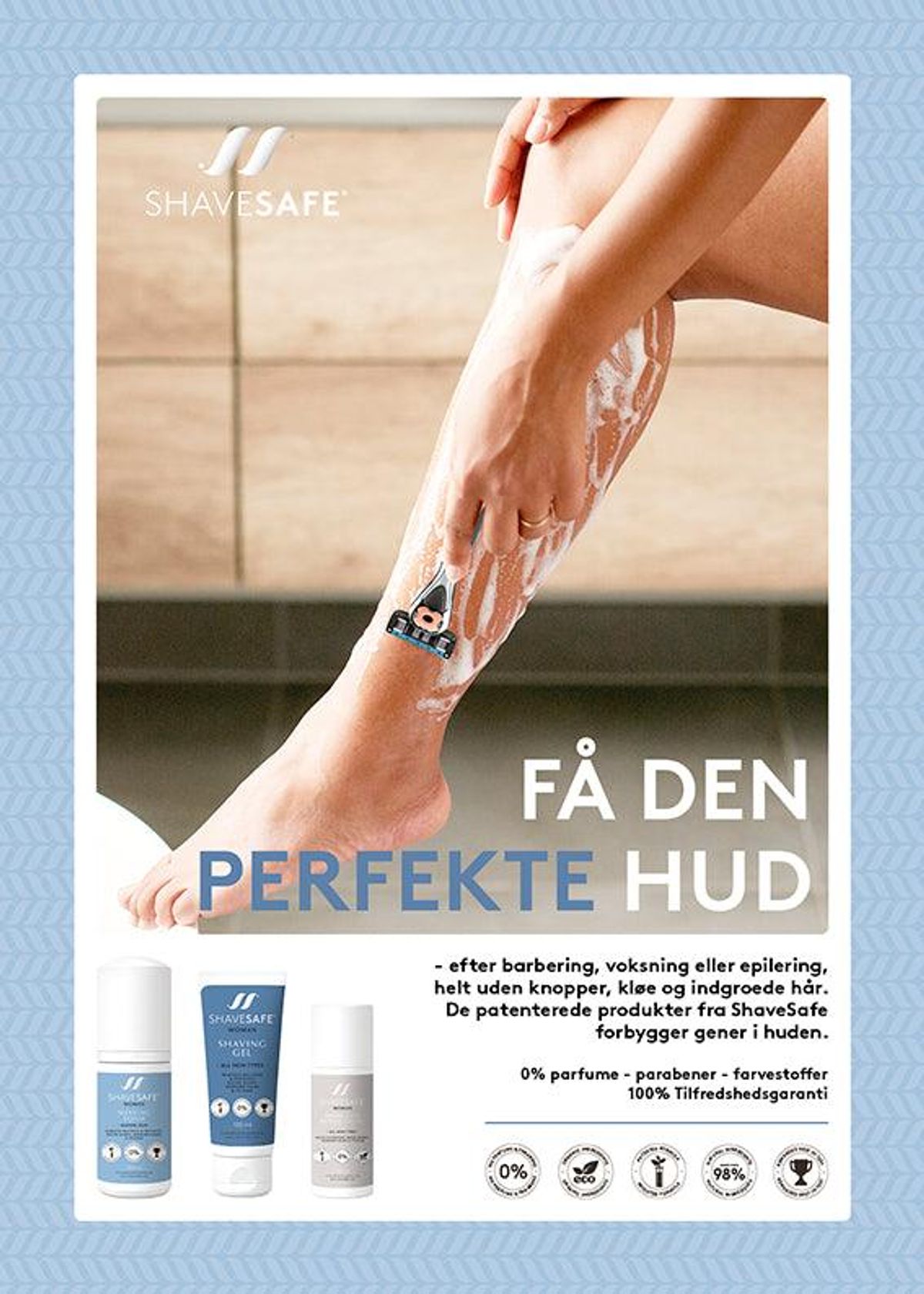 SHAVESAFE PRØVEPAKKE: 50ml Gel 1 x Razor - WOMAN