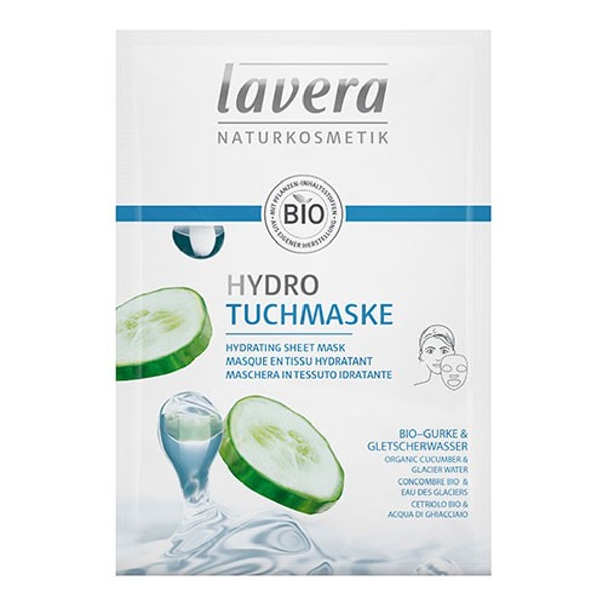 Sheet Mask Hydrating m. Agurk - 1 styk - Lavera