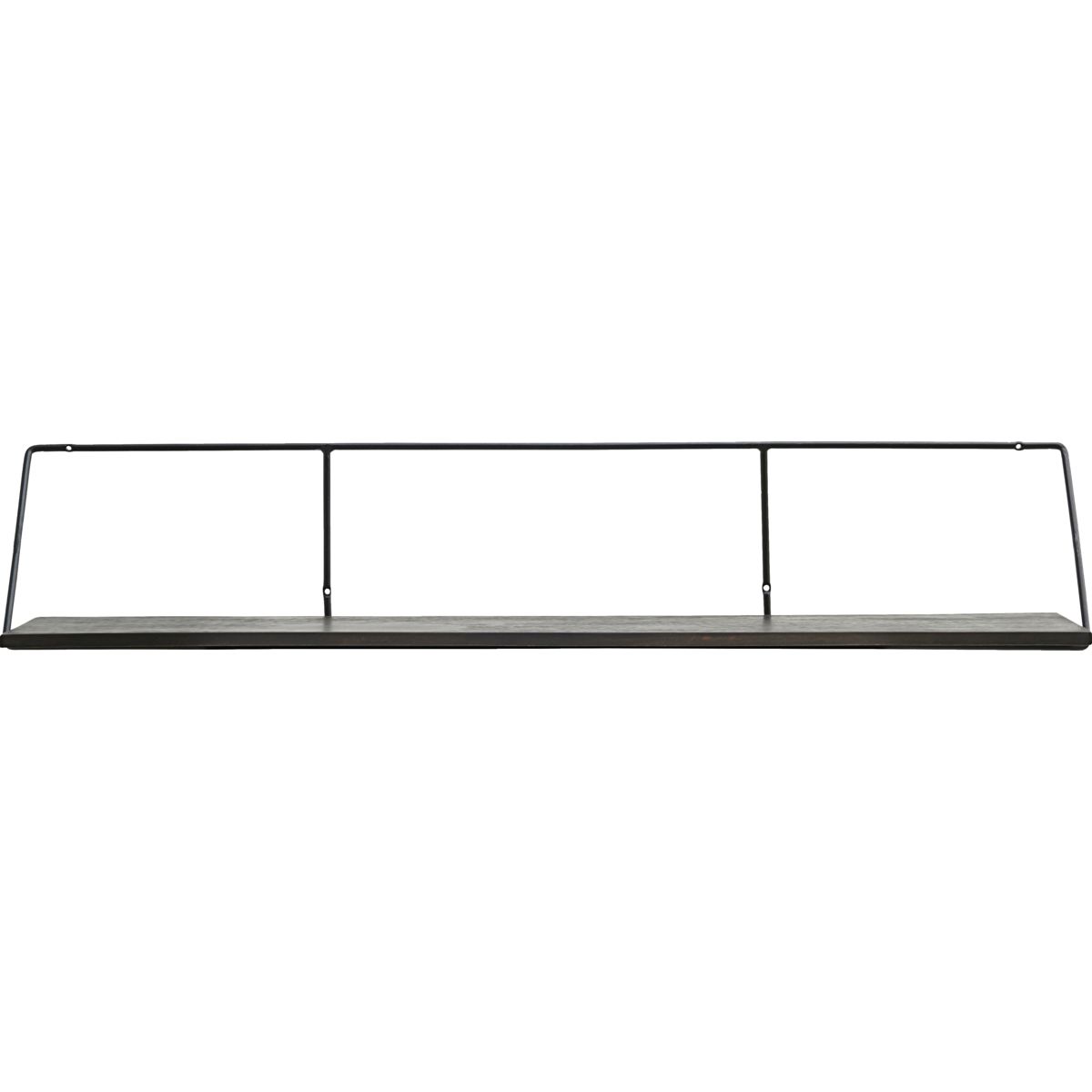 Shelf, HDWired, Black stain - Black stain / Shelf: Mango Wood , Frame: Iron / l: 130 cm, w: 25 cm, h: 24.5 cm