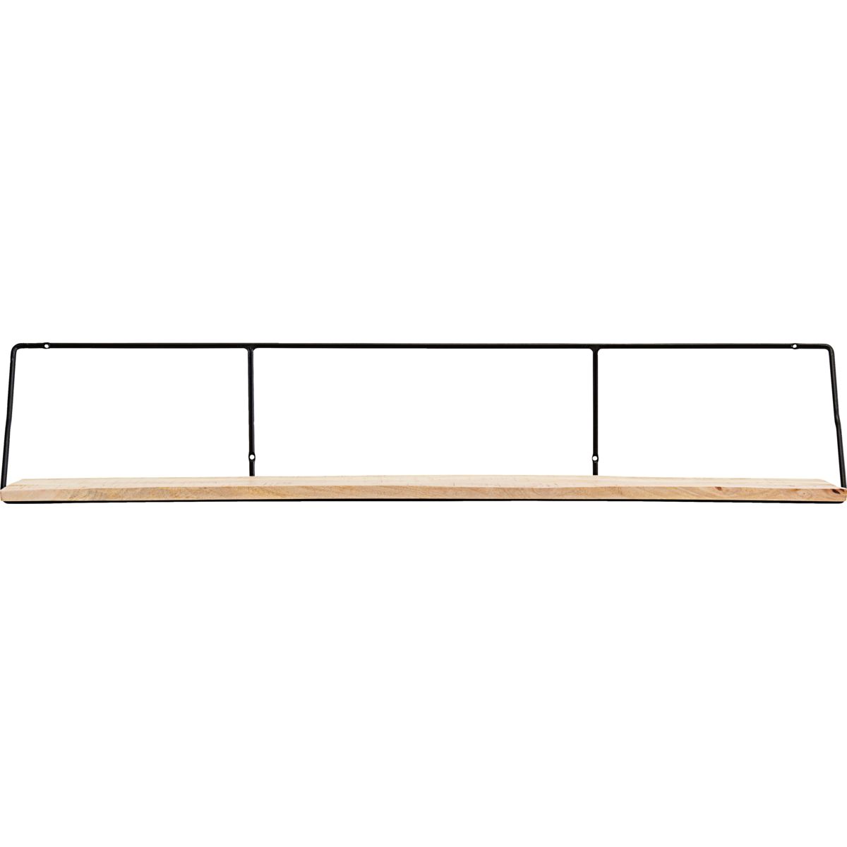 Shelf, HDWired, Nature - Nature / Shelf: Mango Wood , Frame: Iron / l: 130 cm, w: 25 cm, h: 24.5 cm