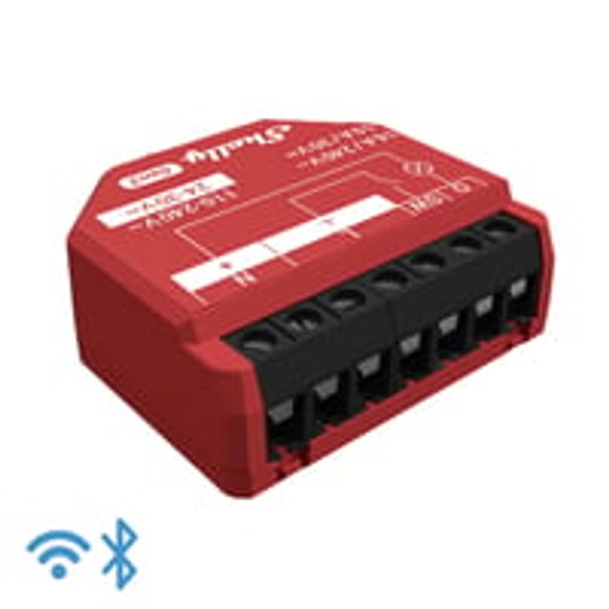 Shelly 1PM Gen3, WiFi rel med effektmling, 16A, 24VDC/230VAC