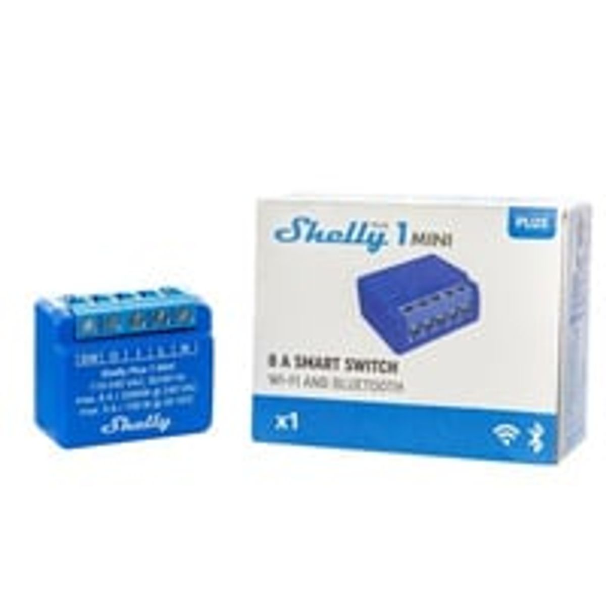 Shelly Plus 1 Mini (GEN 3), WiFi rel med potentialfrit kontaktst (230VAC)