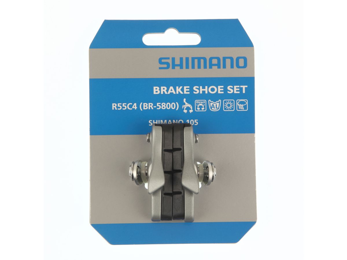 Shimano 105 - Bremsesko komplet - 1 sæt - Type R55C4 - Sølv