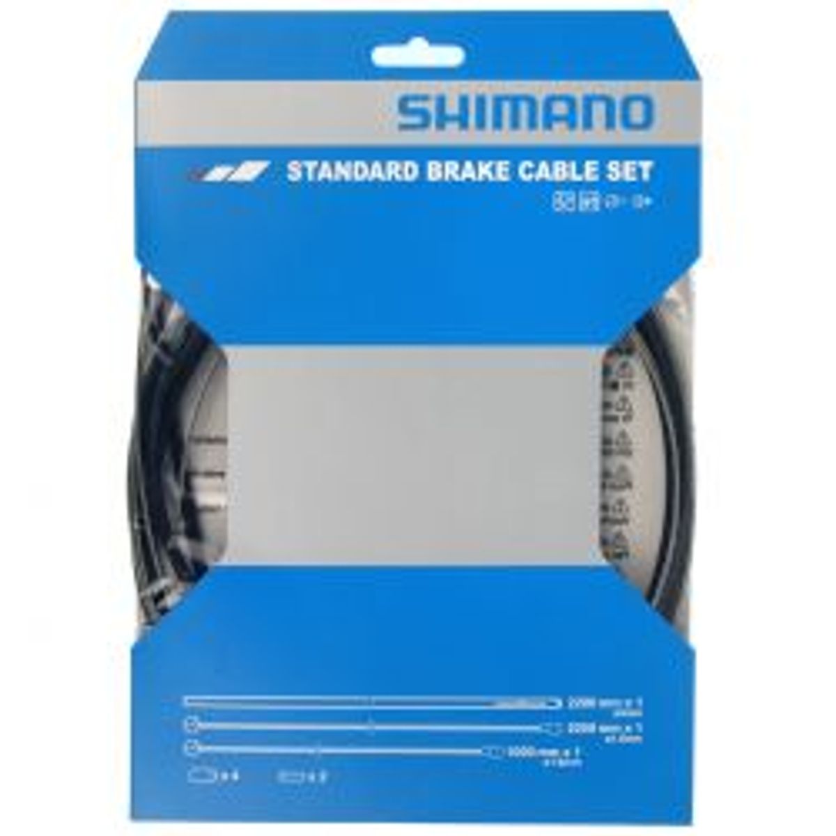 Shimano Bremsekabelsæt Racer/mtb Sort Dobbelt Nippler - Cykelreservedele