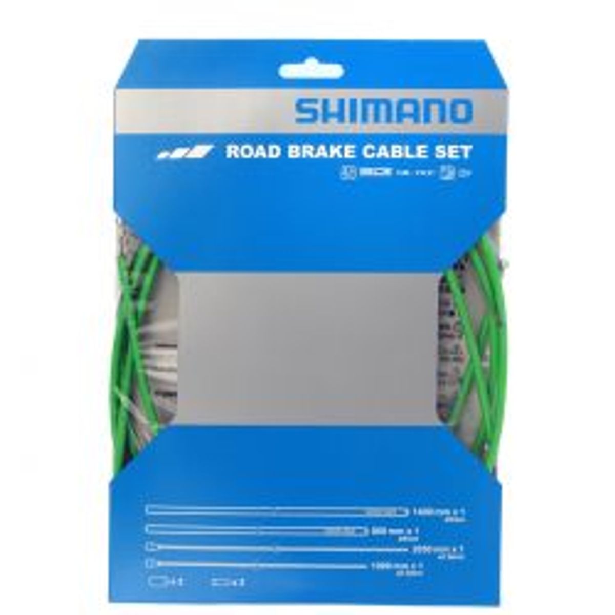 Shimano Bremsekabelsæt Racer Rustfri Grøn Ptfe Behandlet Wire - Cykelreservedele