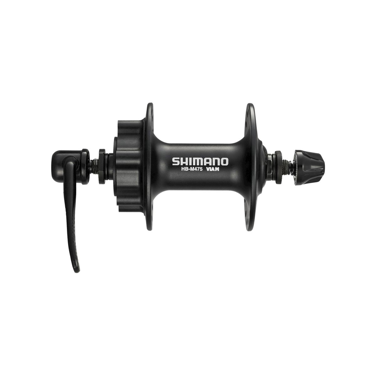 Shimano Deore - Fornav QR - HB-M475 - 6 bolt disk - 36 eger - Sort