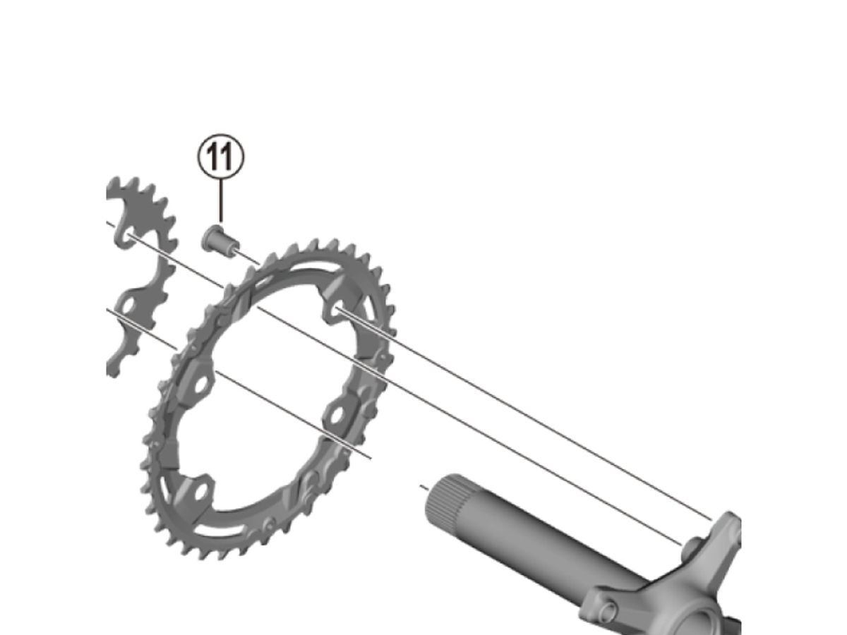 Shimano Deore - Klingebolte M8x11,5 - 4 stk. - M5100-2