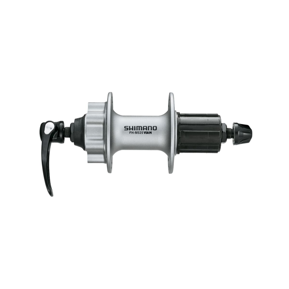 Shimano Deore M525 - Bagnav QR - 8,9 eller 10 gear - Disk 6 bolt - 36 eger - Sort