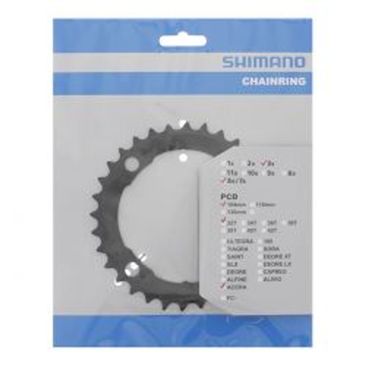 Shimano Klinge Fc-m361 32t 104mm Sort 8-sp - Cykel klinge