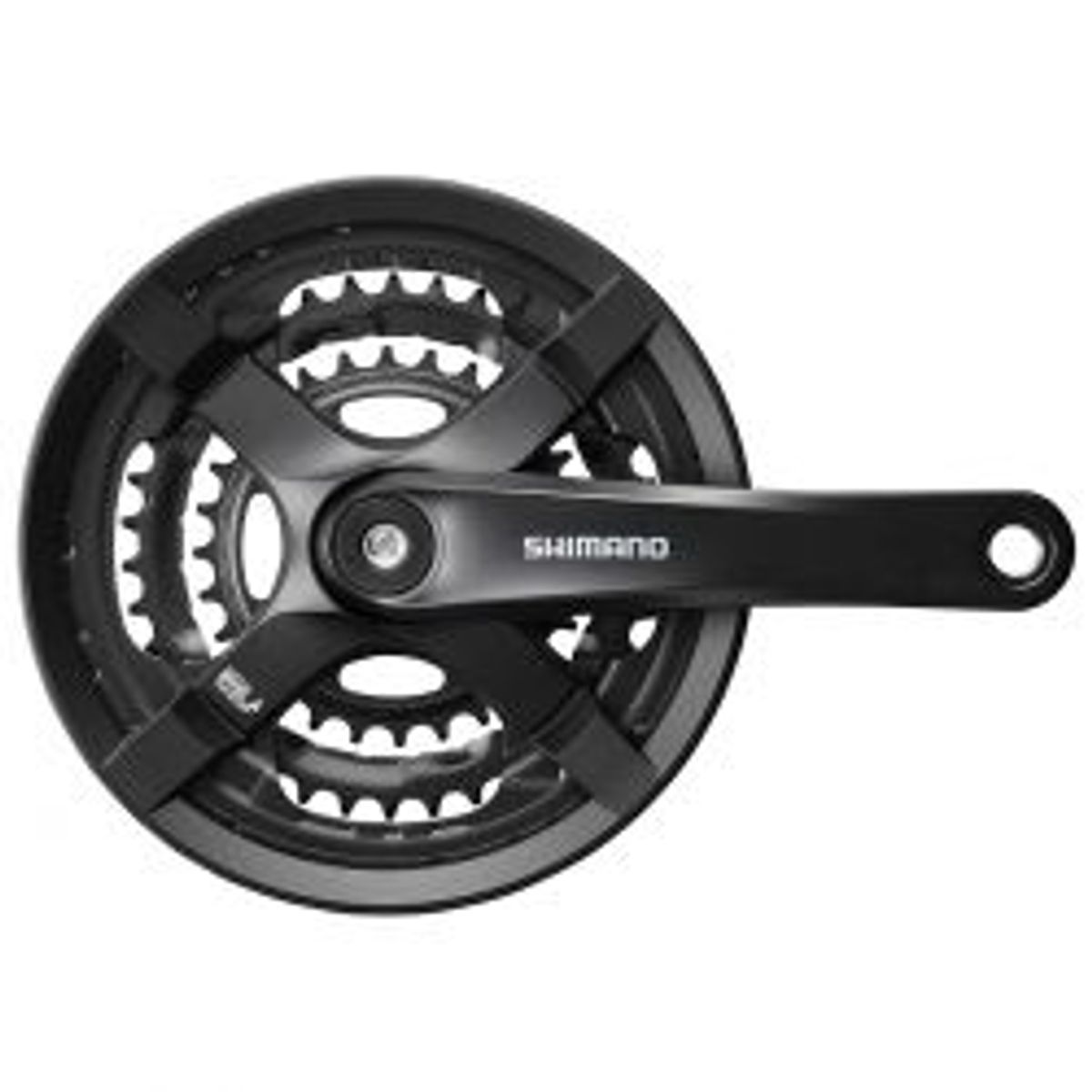 Shimano Kranksæt 6/7/8sp Trippel 170 Sort, 48/38/28t 170mm W/cg, 6/ - Kranksæt