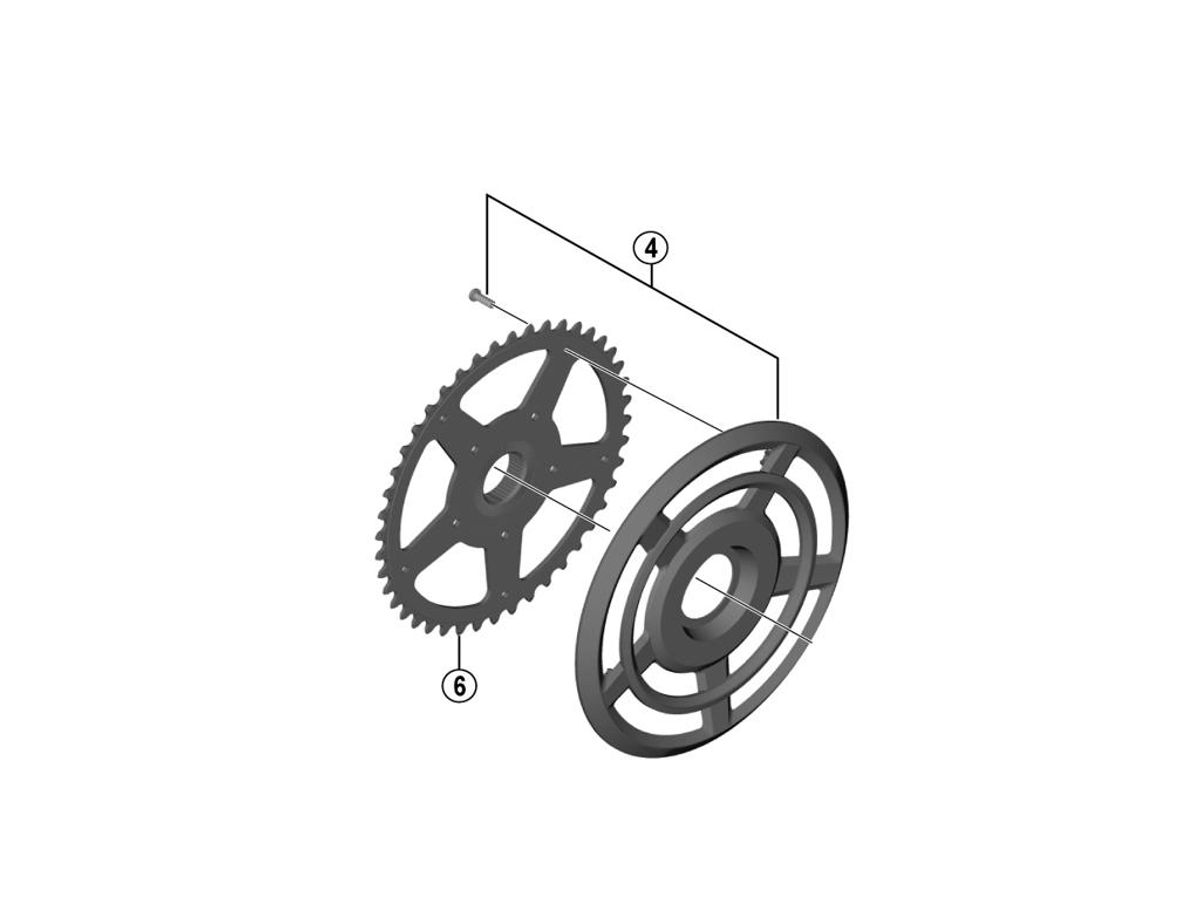 Shimano Steps - Kædebeskytter til 44 tands klinge - FC-E6000