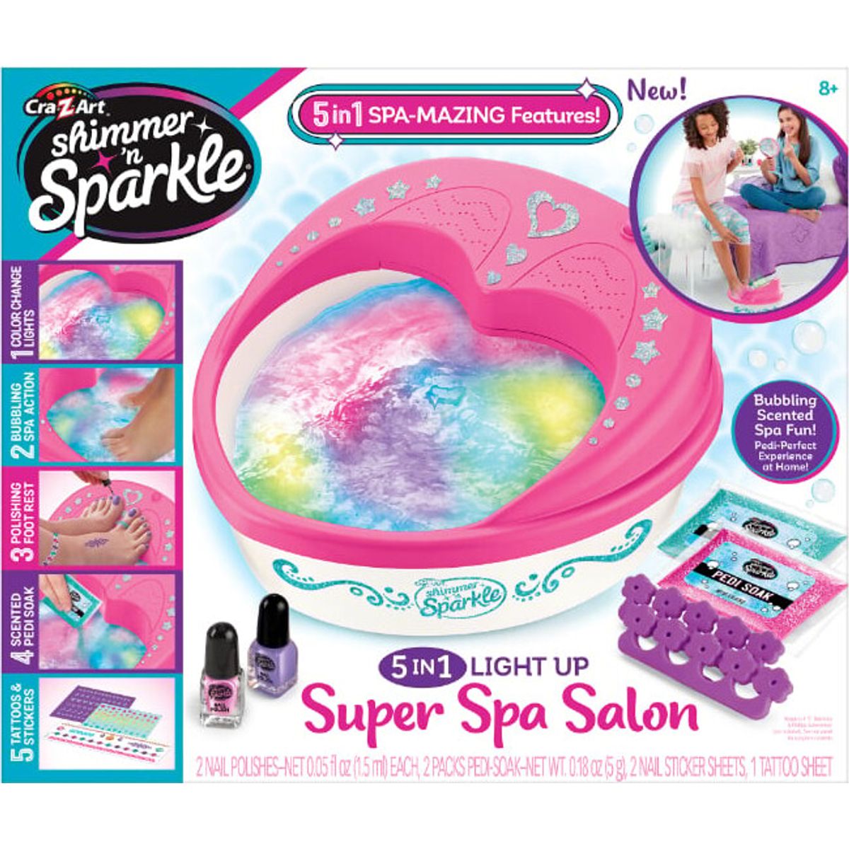 Shimmer N Sparkle - 5 In 1 Light Up Spa Salon