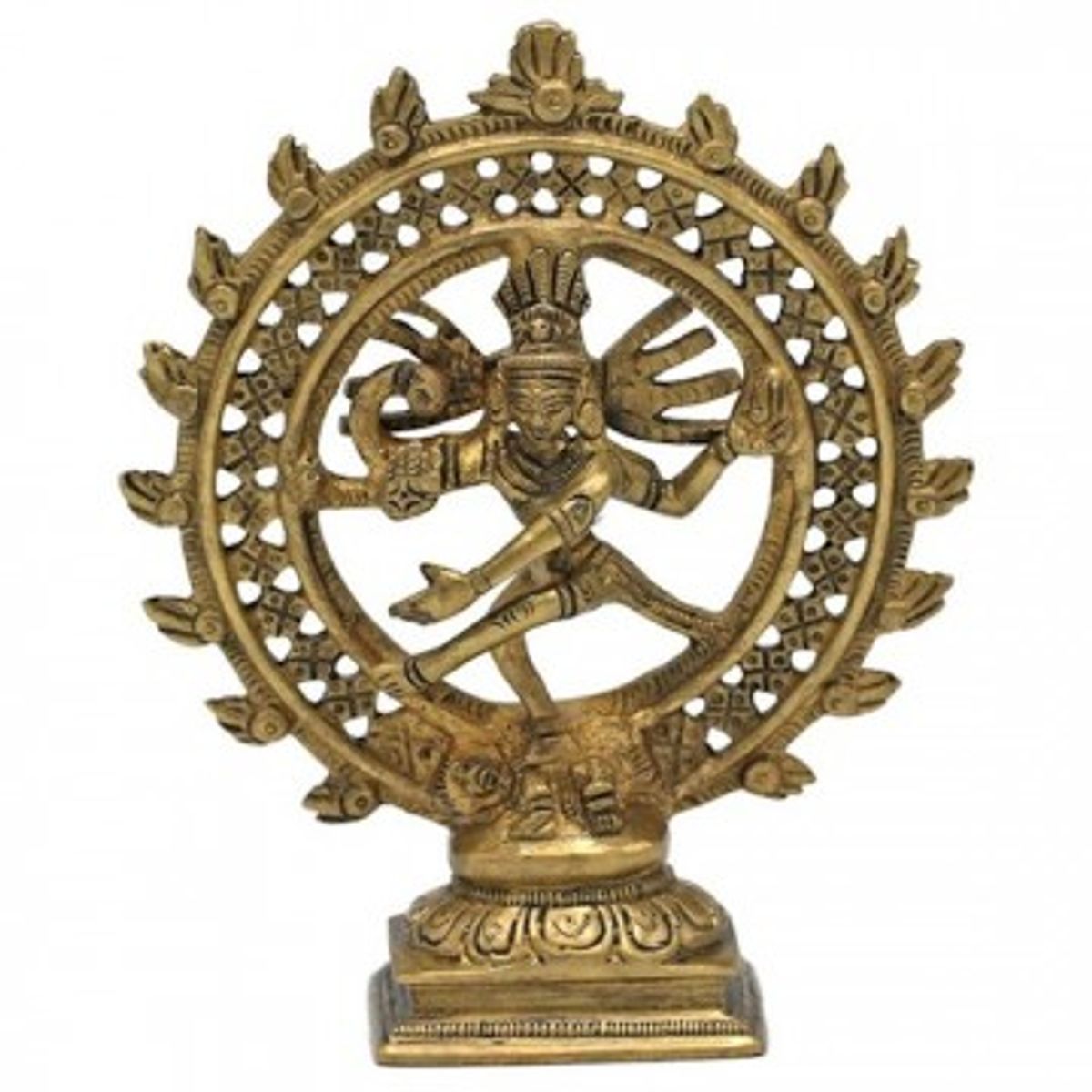 Shiva i dobbelt ring messing - Shiva figurer - GodKarmaShop