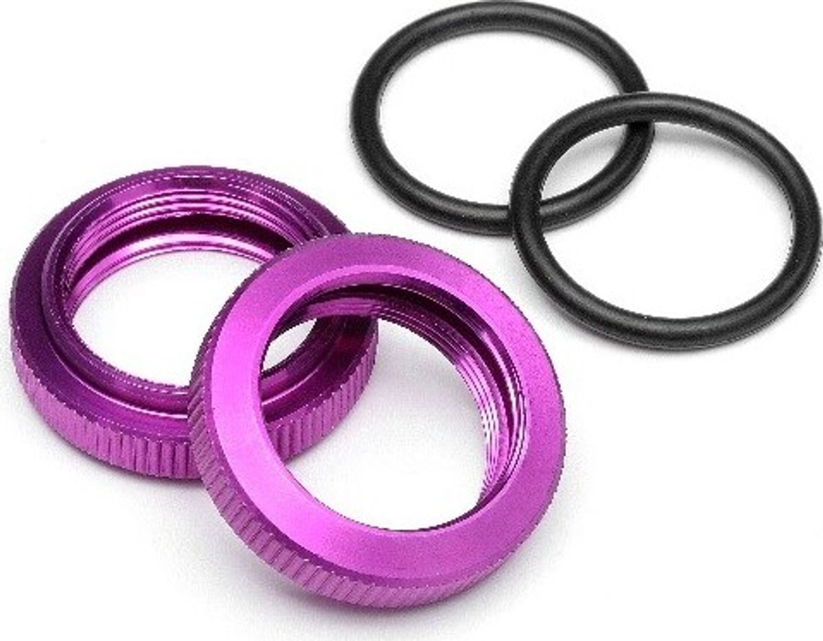 Shock Adjuster Nut 20mm (purple/2pcs) - Hp86446 - Hpi Racing