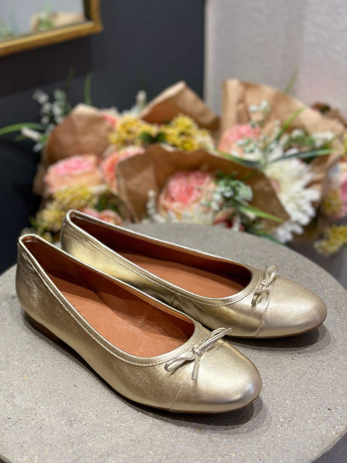 Shoe Design Ballerina- Guld 37